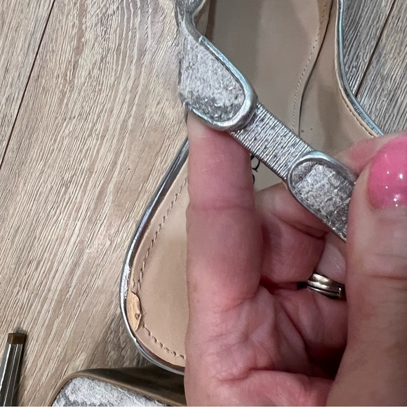 GUESS Gwaerra snake skin slingback high heel peep toe shoes - Picture 11 of 15